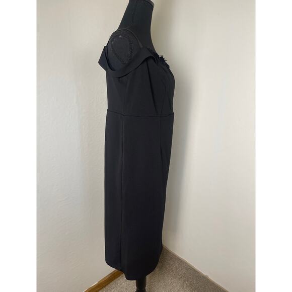 NWT A.B.S Collection Women's Glam Lace Feminine Business Chic Dress Black 14W - Picture 3 of 11